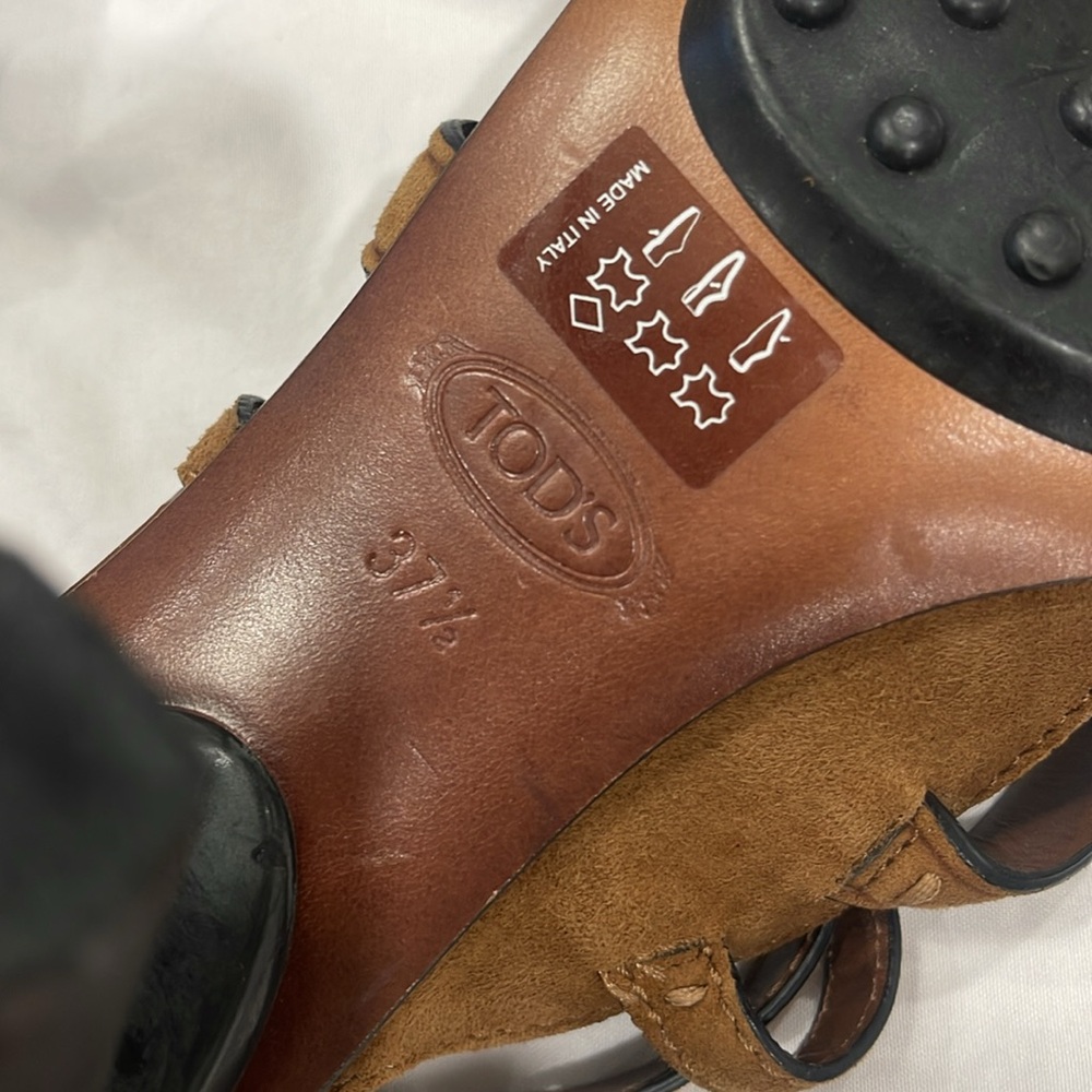 Tod’s Leather Ankle Strap Sandals - Picture 4 of 7